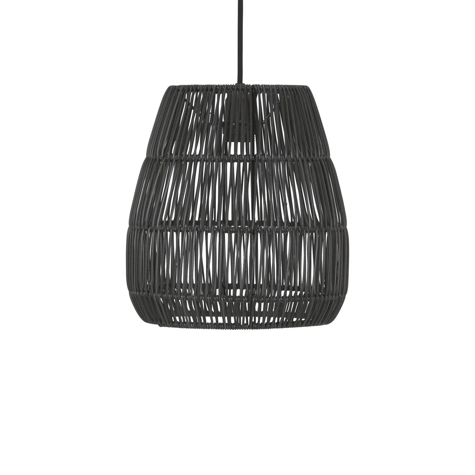 PR Home Saigon závesná lampa exteriér čierna Ø28cm, plast, E27, 15W, K: 30cm