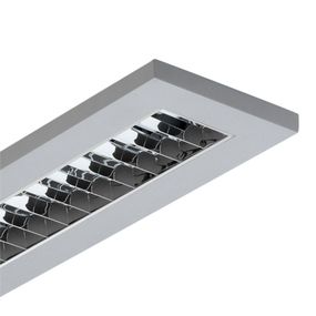 Lenneper Hranaté nadstavbové stropné LED LAS – 4 000 K, Pracovňa / Kancelária, oceľový plech potiahnutý práškom, PMMA, 30.4W, P: 126.2 cm, L: 20.2 cm, K: 2.5cm