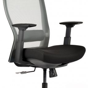 MERCURY Kancelárská stolička M5 čierny plast, čierno-sivá