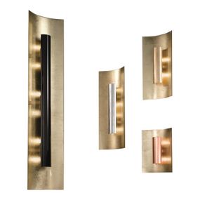 Kögl Nástenné svetlo Aura Gold postriebrené 100cm, Obývacia izba / jedáleň, ručne leštené sklo, lístkový kov, G9, 40W, L: 23 cm, K: 100cm