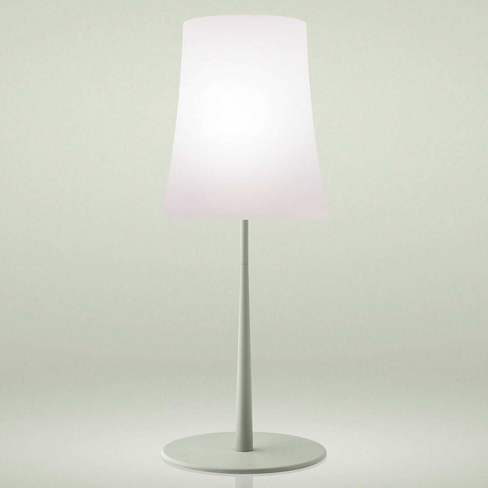 Foscarini Birdie Easy Grande stolová lampa zelená, Obývacia izba / jedáleň, polykarbonát, lakovaný hliník, E27, 57W, K: 62cm