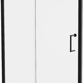 MEXEN - Apia posuvné sprchové dvere 145 cm, transparent, čierne 845-145-000-70-00