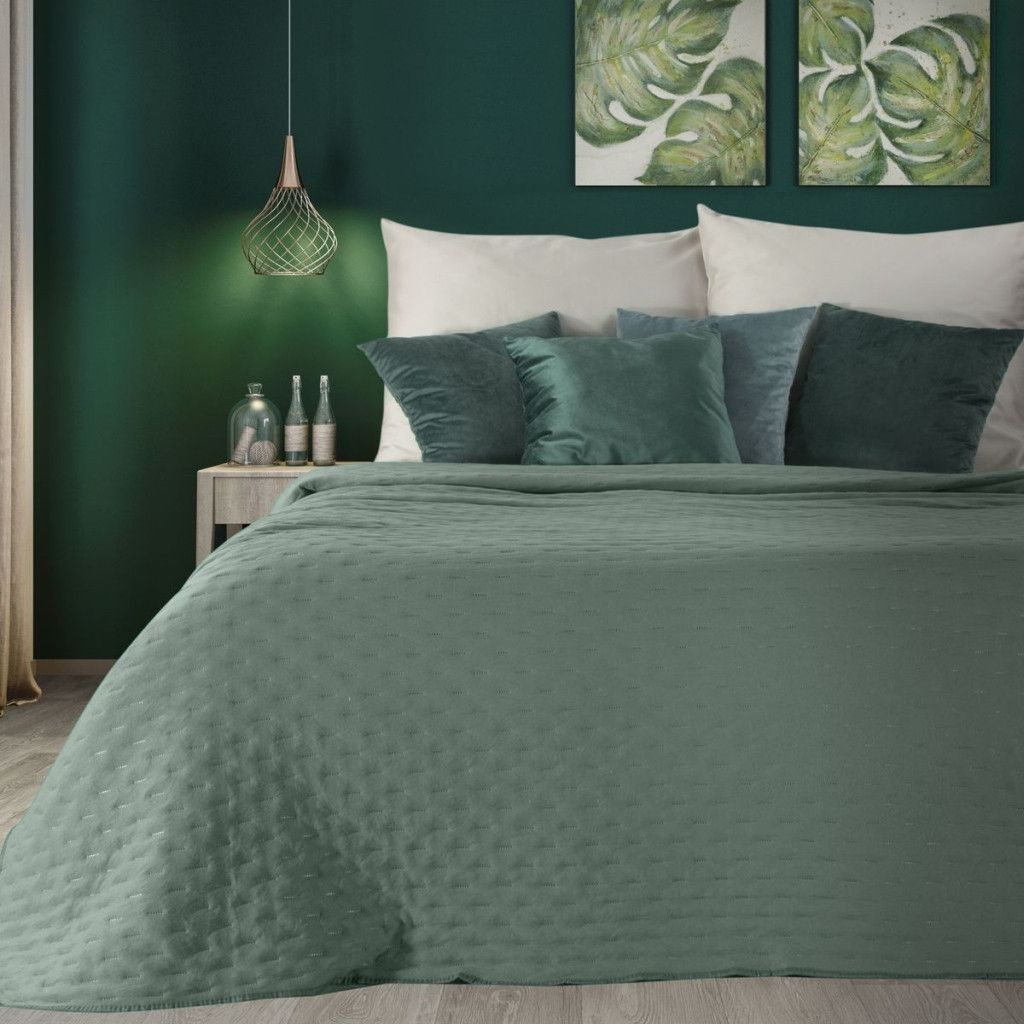 DomTextilu Zelený jednofarebný prehoz na posteľ Šírka: 170 cm | Dĺžka: 210 cm 40503-185451