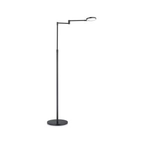 Knapstein Stojacia LED lampa Caro, 1-plameňová, čierna, Obývacia izba / jedáleň, 13W, K: 125cm