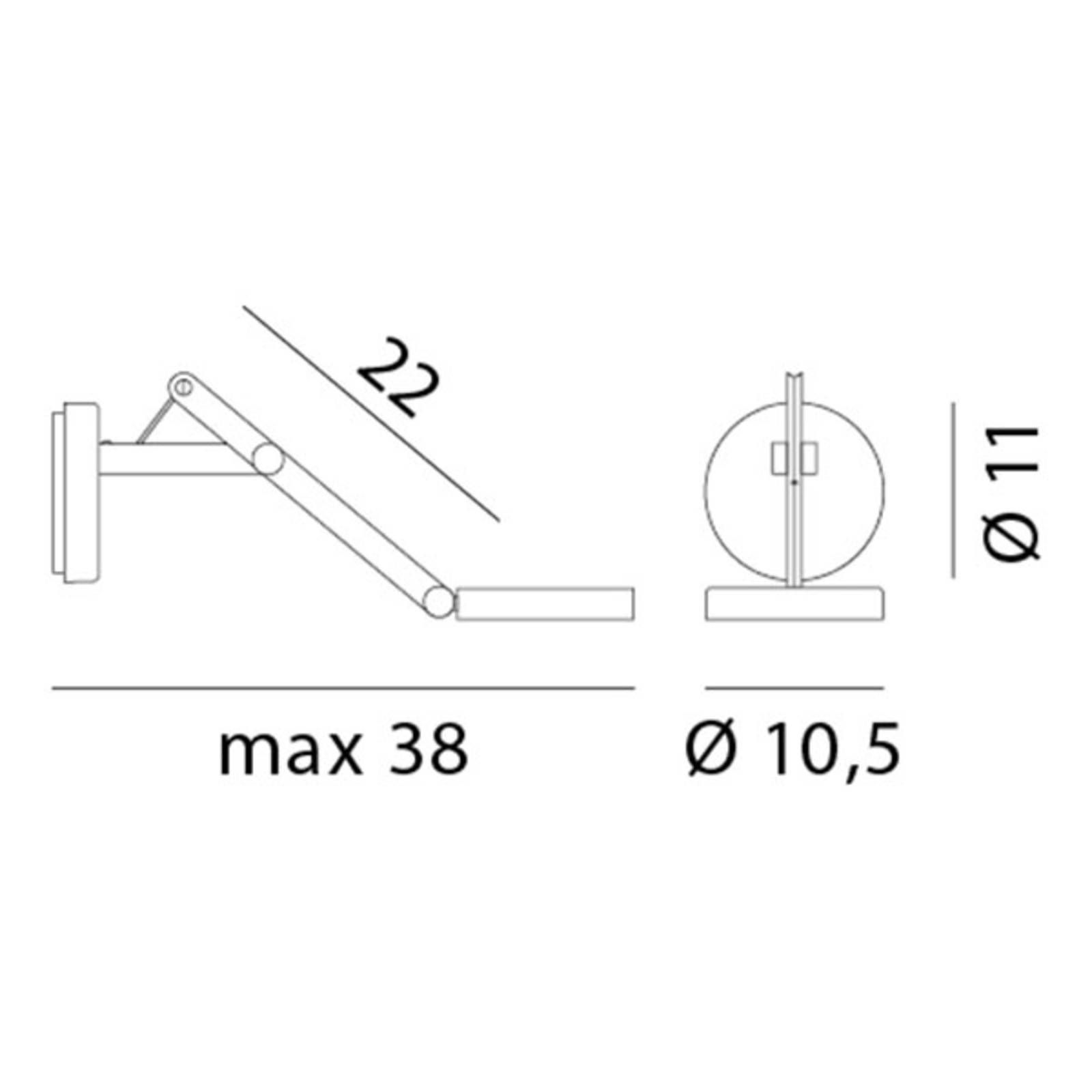 Rotaliana String W0 DTW nástenné, Ag oranžová, Obývacia izba / jedáleň, hliník, polykarbonát, textil, 9W