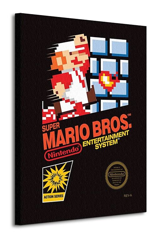 Super Mario Bros. (NES Cover) - Obraz na płótnie WDC90679