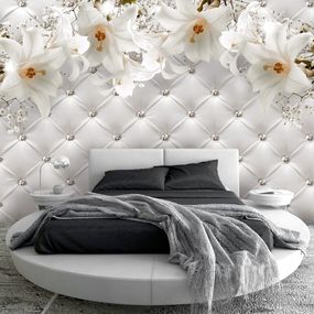 Samolepiaca tapeta biele luxusné ľalie - Fragrant Softness - 245x175