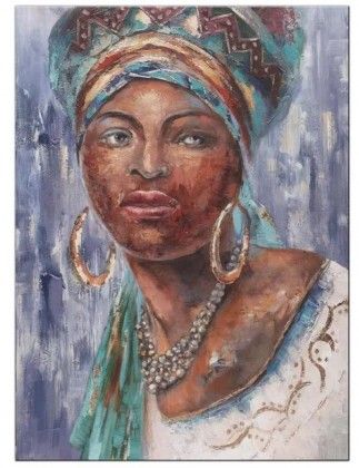 Ručne maľovaný obraz Žena PB394ZI StarDeco, 90x120 cm