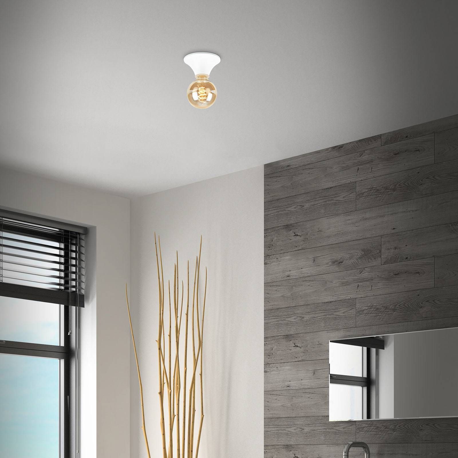 Briloner Stropné svietidlo Tepel do kúpeľne IP44 E27 biela, Obývacia izba / jedáleň, plast, kov, E27, 10W, K: 6cm