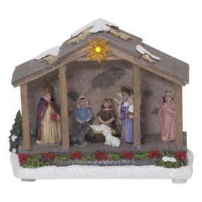 STAR TRADING LED dekoratívne svetlo Nativity, na batérie, 19 cm, plast, P: 19 cm, L: 9.5 cm, K: 15cm