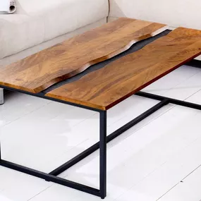Dizajnový konferenčný stolík Argentinas 110 cm mango - bridlica