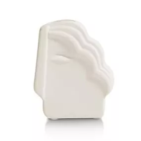 Dekoratívna keramická váza Face, Matt White, 16 cm