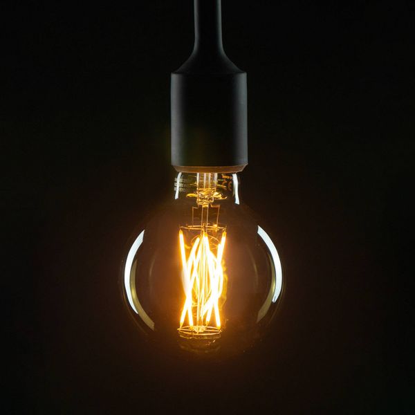 Segula SEGULA LED žiarovka E27 5W G95 1900K stmieva smoke, sklo, E27, 5W, P: 14 cm