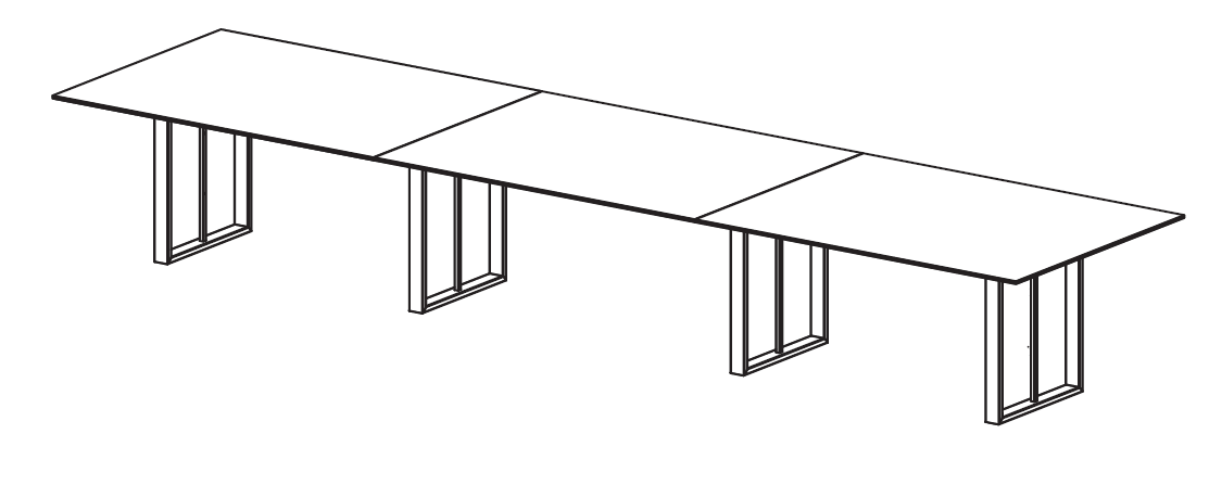 FREZZA - Rokovací stôl VELVET 420,480x120 cm - dyha