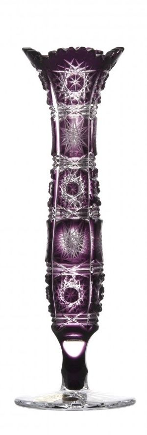 Krištáľová váza Paula I, farba fialová, výška 230 mm