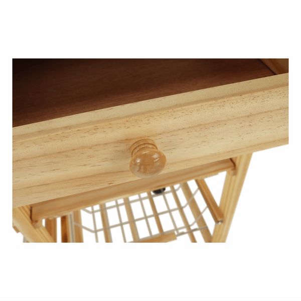 Servírovací stolík na kolieskach Lumber - prírodná