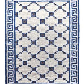 Diamond Carpets koberce Ručne viazaný kusový koberec Geo DESP P82 Silver Blue - 160x230 cm