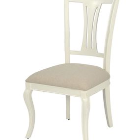 Estila Luxusná provensálska jedálenská stolička Deliciosa z masívneho mahagónu v bielej farbe s čalúnením 100cm