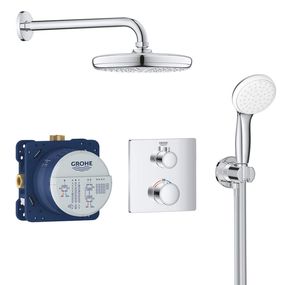 Grohe Grohtherm - Sprchová súprava Tempesta 210 s termostatom pod omietku, chróm 34729000