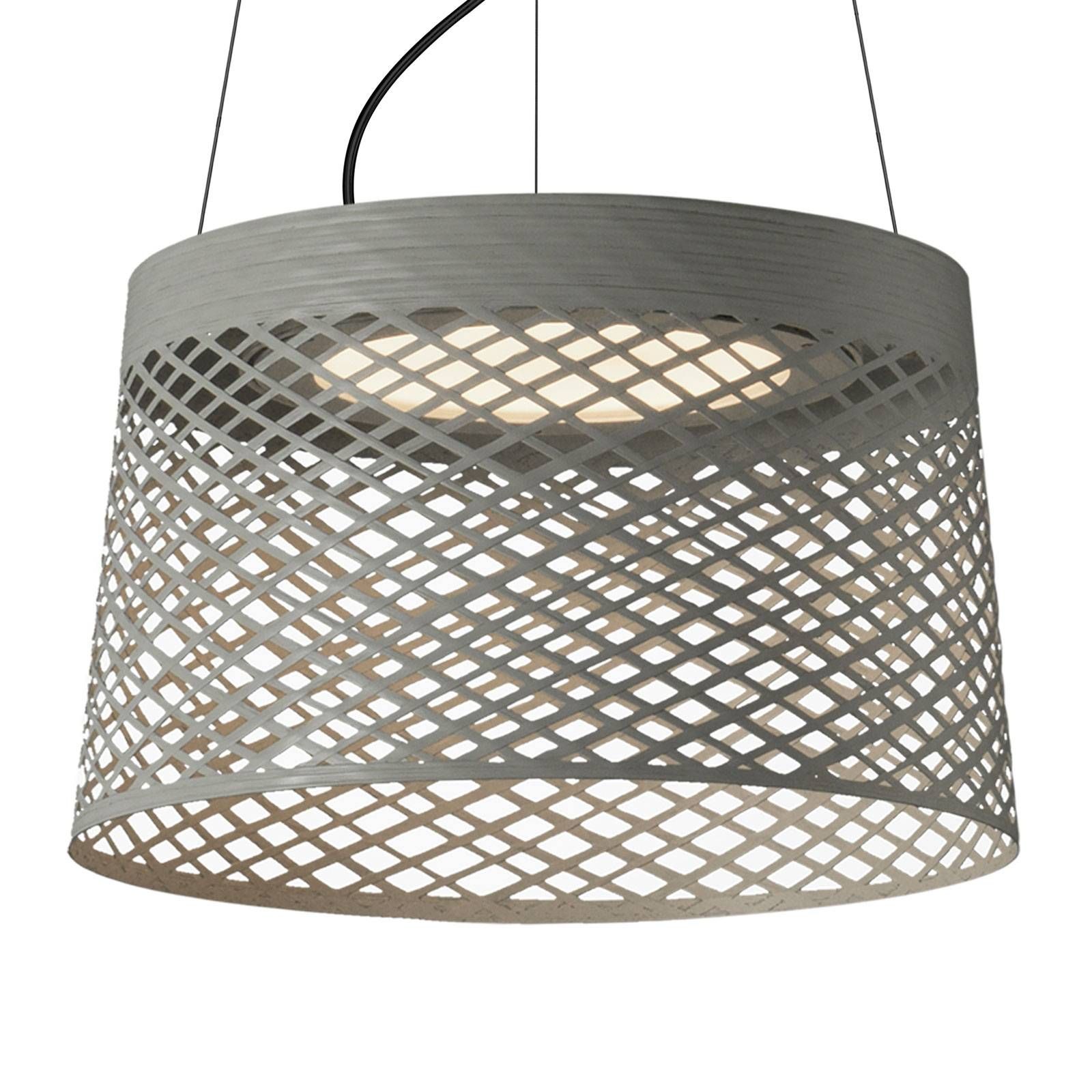 Foscarini Twiggy Grid závesné LED svietidlo greige, sklenené vlákno kompozitný materiál, PMMA, kov, hliník, 31W, K: 29cm