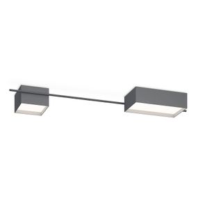 Vibia Structural 2642 stropné svietidlo, tmavosivé, Obývacia izba / jedáleň, hliník, plast, 45W, Energialuokka: C, P: 160 cm, L: 49 cm, K: 15cm