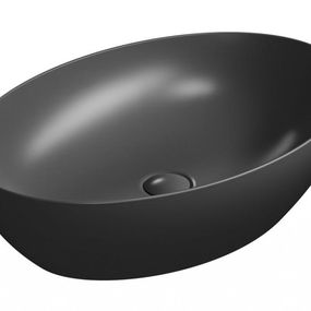 GSI - PURA keramické umývadlo na dosku 60x42 cm, čierna matná 884226