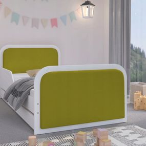 DomTextilu Nádherná detská posteľ 180 x 90 cm s kvalitným čalúnením v zelenej farbe  Modrá 46914