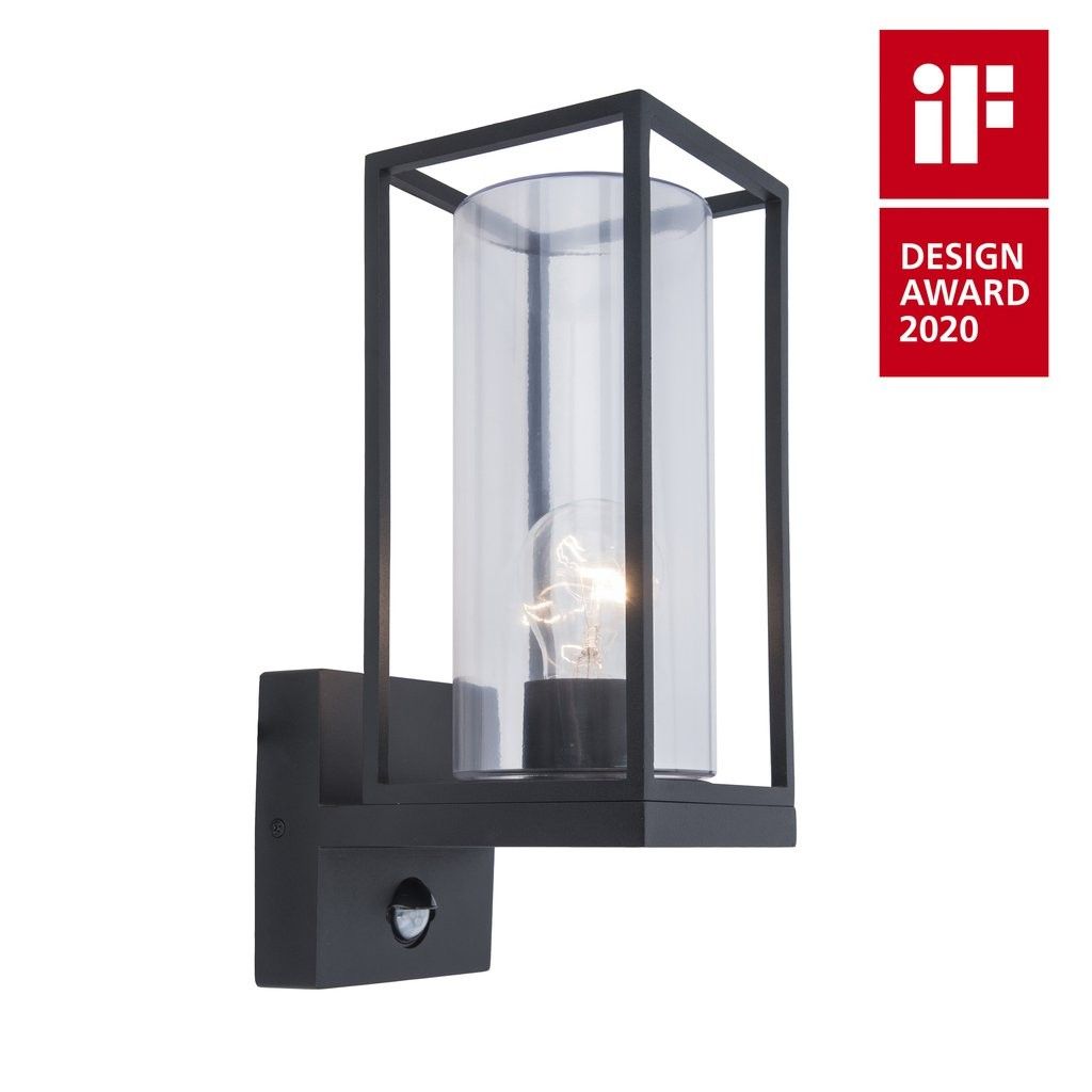 Lutec 5288802012 vonkajšia nástenná lampa so senzorom pohybu Flair 1x40W | E27 | IP44