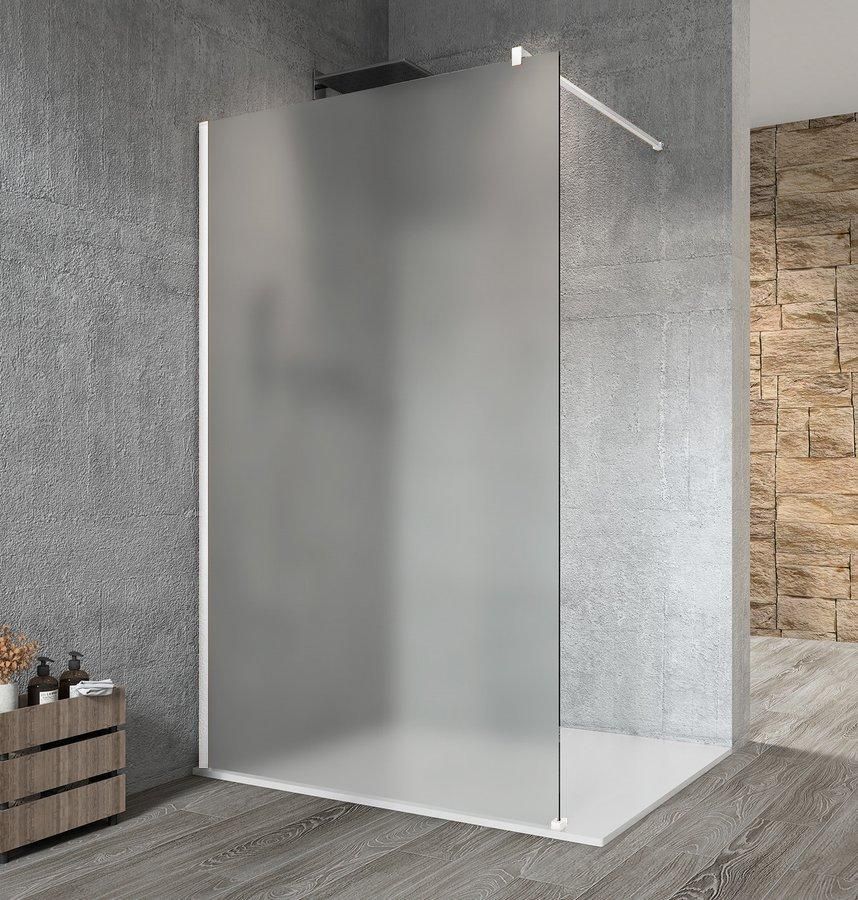 GELCO - VARIO WHITE jednodielna sprchová zástena na inštaláciu k stene, matné sklo, 900 mm GX1490GX1015
