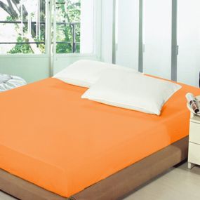 DomTextilu Prestieradlá na posteľ svetlo oranžovej farby Šírka: 90 cm | Dĺžka: 200 cm 5241-20172