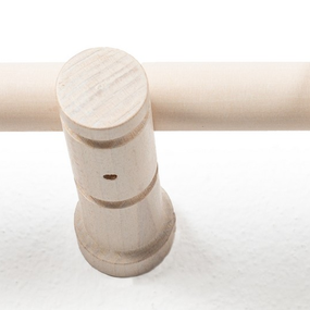 Záclonová tyč s háčikmi Rullo 240 cm, biele drevo