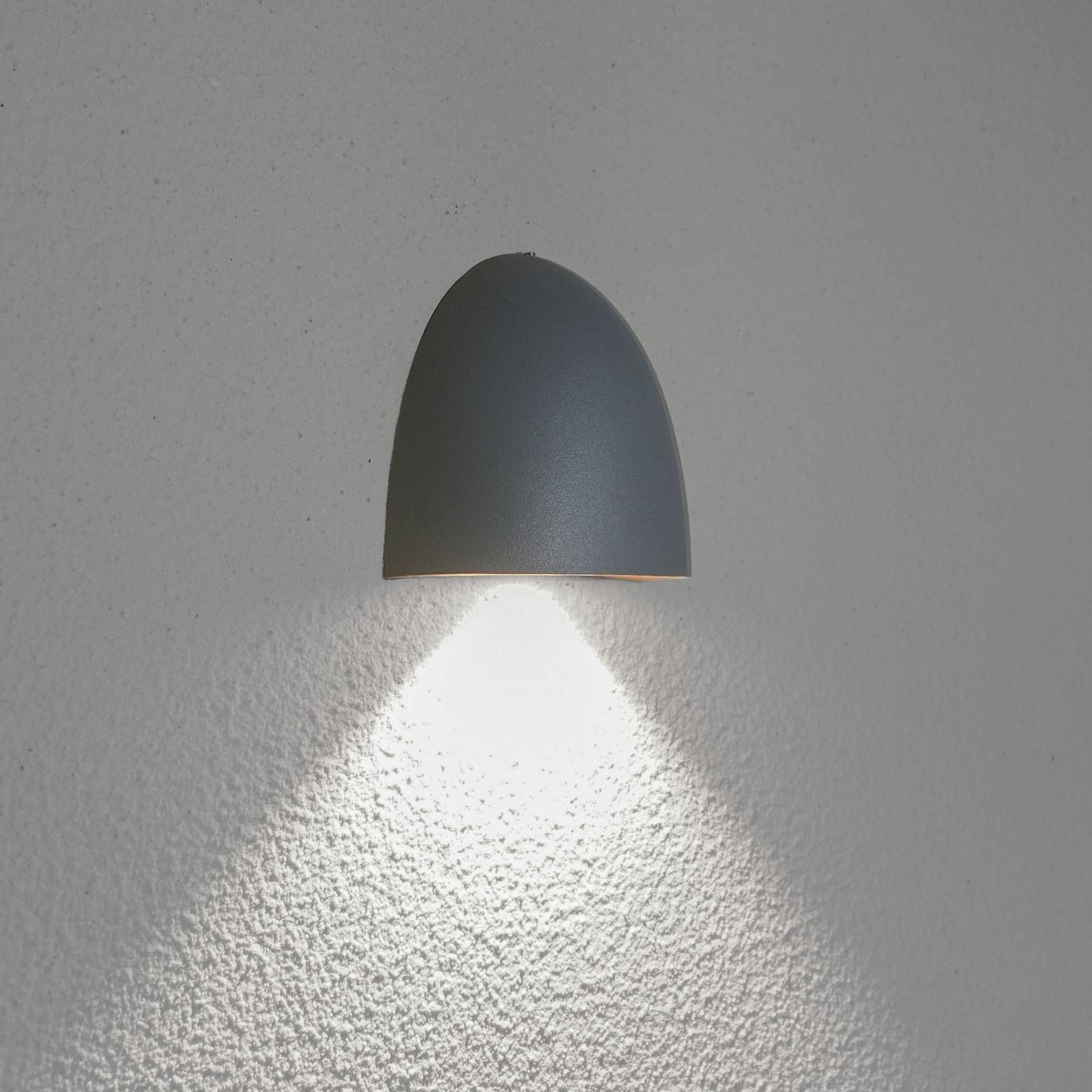 Viokef Vonkajšie nástenné LED svietidlo Bauta, tmavosivá, hliník, sklo, 6W, L: 10.8 cm, K: 9.6cm