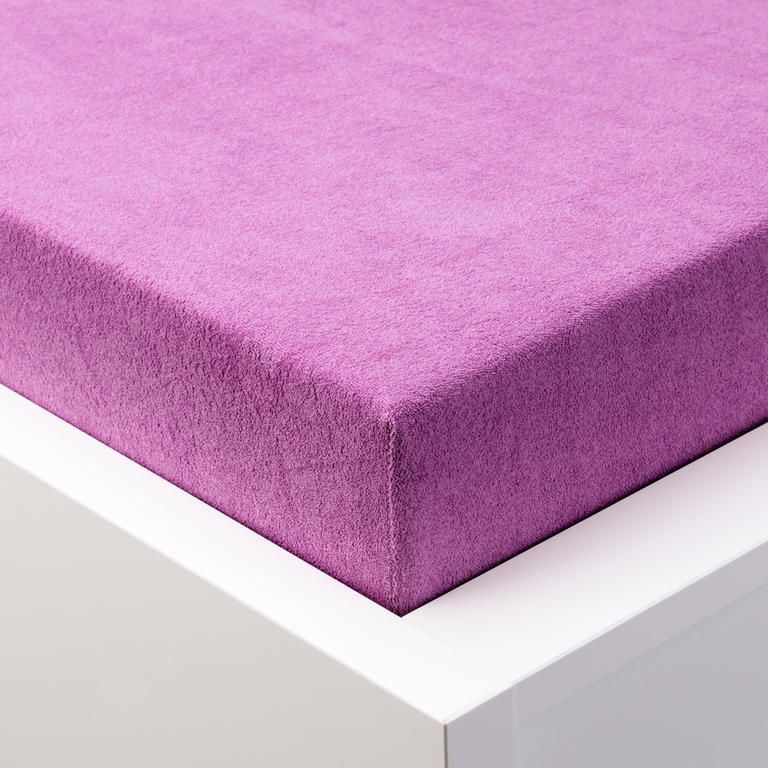 Napínacia plachta na posteľ froté EXCLUSIVE fialová