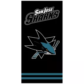 TipTrade (CZ) · Hokejová bavlnená osuška NHL San Jose Sharks - black - 100% bavlna - 70 x 140 cm