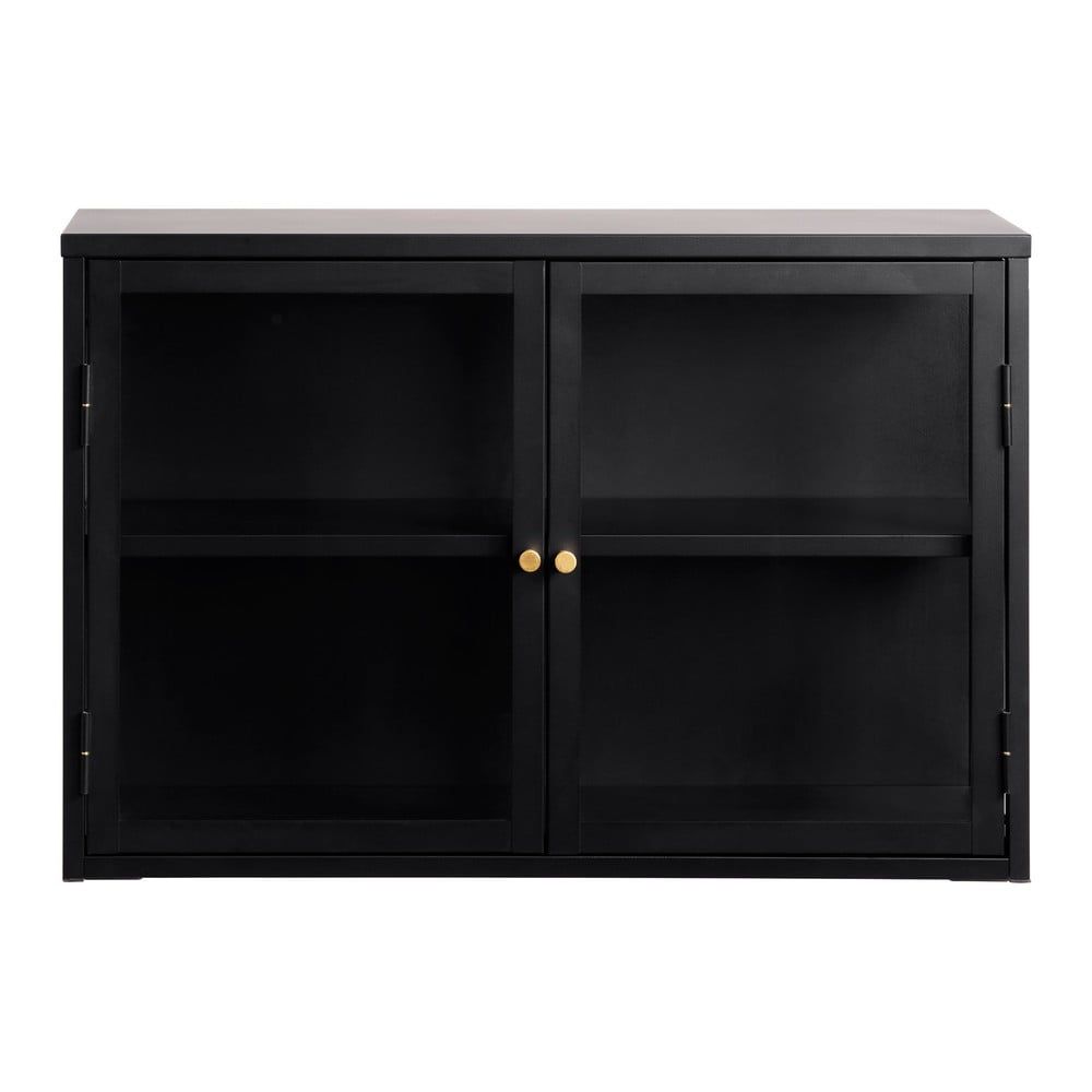 Čierna kovová vitrína 90x60 cm Carmel – Unique Furniture