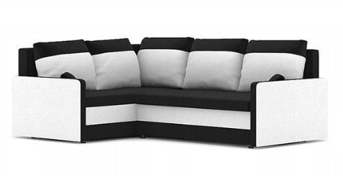 DomTextiluDomTextilu Rohová sedacia súprava MILTON čierno bielej 225 x 175 cm