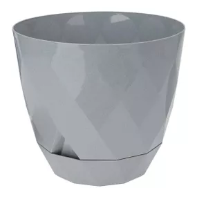 Květináč diamant s podstavcem 14 cm šedý