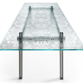 FIAM - Stôl CRISTALINE - obdĺžnikový