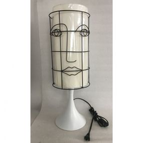 KARE Design Stolní lampa Grid Face - bílá, 60cm