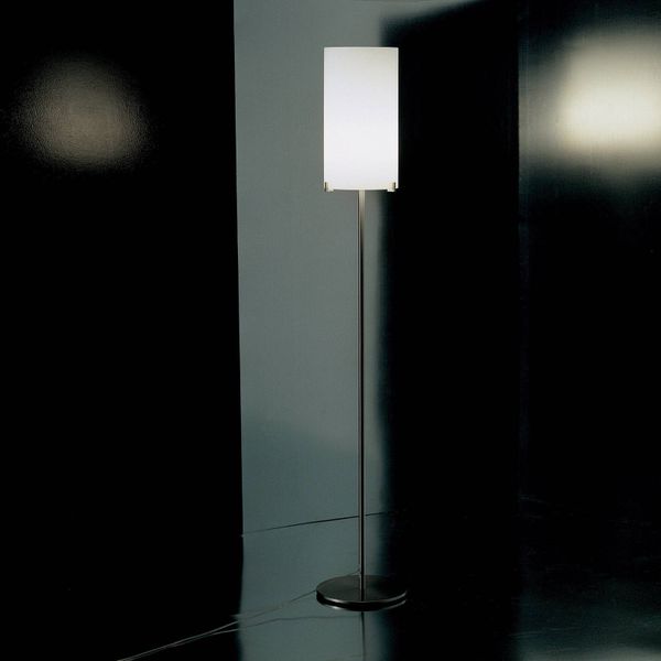 Prandina CPL F1 stojaca lampa chróm sklo opál, Obývacia izba / jedáleň, sklo, ručne fúkané, kov, E27, 100W, K: 182cm