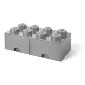 Sivý úložný box s dvoma zásuvkami LEGO®