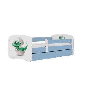 Letoss Detská posteľ BABY DREAMS 180/80- Dinosaurus Modrá S matracom Bez uložného priestoru