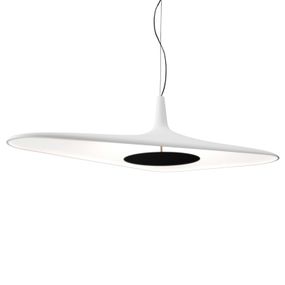 Luceplan Soleil Noir závesné LED svietidlo, biele, Obývacia izba / jedáleň, polyuretánová pena, 35W, P: 120 cm, L: 62.5 cm, K: 35cm