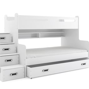 MAX 3 - Poschodová posteľ rozšírená - 200x120cm - Biely - Biely
