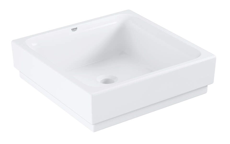 Grohe Cube Ceramic - Umývadlo bez prepadu, 400 mm x 400 mm, PureGuard, alpská biela 3948200H