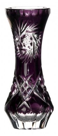 Krištáľová váza Pinwheel, farba fialová, výška 104 mm