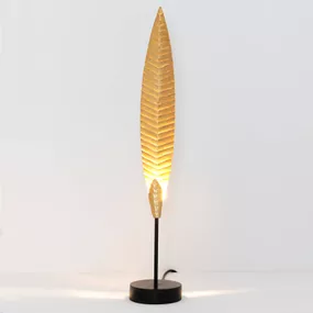 Holländer Stolová lampa Penna zlatá výška 51 cm, Obývacia izba / jedáleň, železo, G4, 20W, K: 51cm