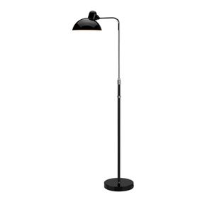 FRITZ HANSEN Kaiser Idell 6580 Luxus lesklá čierna, Obývacia izba / jedáleň, oceľ, chrómovaná mosadz, E27, 60W, K: 135cm