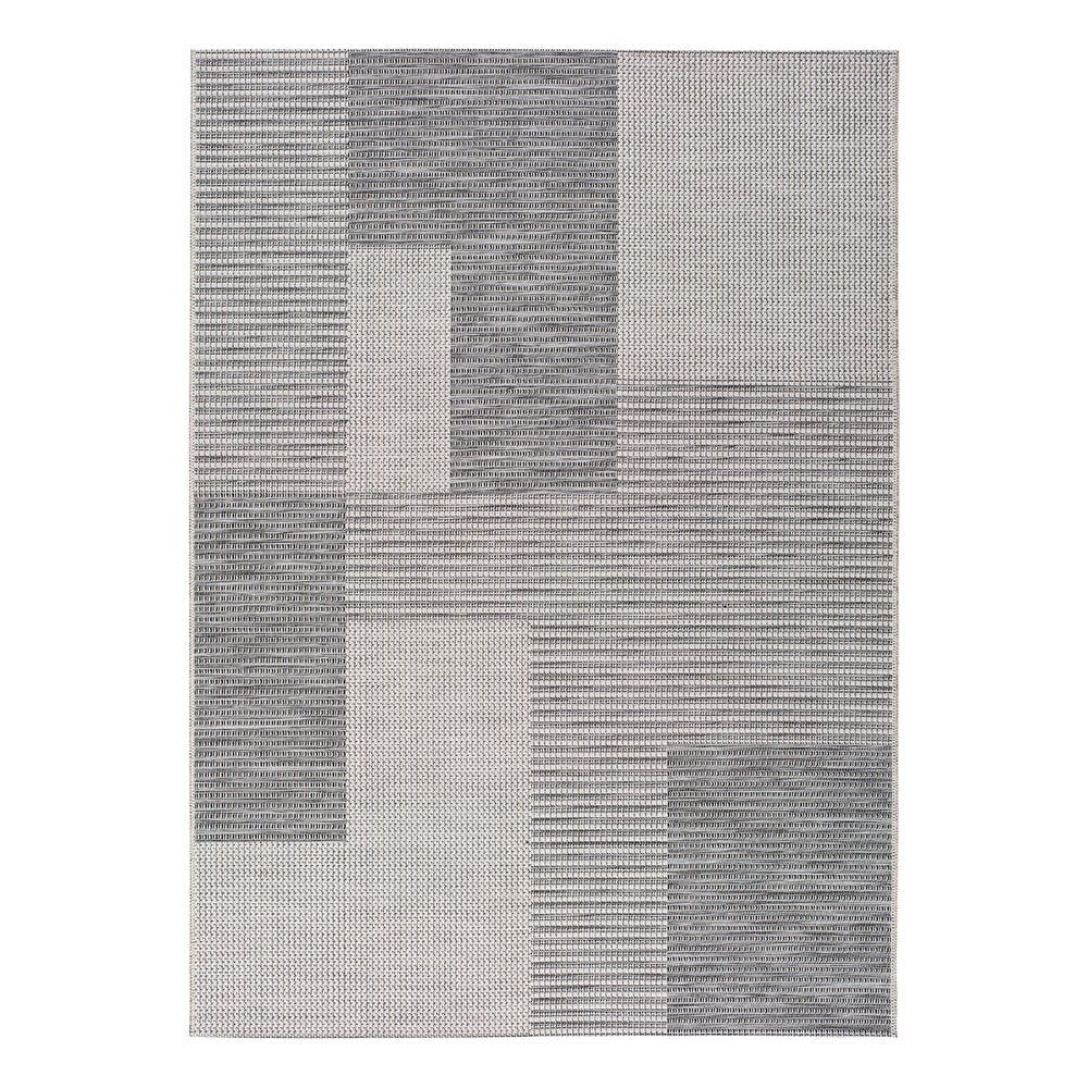 Sivý vonkajší koberec Universal Cork Squares, 130 x 190 cm