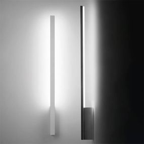 Stilnovo Xilema W1 minimalistické nástenné LED svetlo biele, Obývacia izba / jedáleň, hliník, PMMA, 17W, L: 3 cm, K: 79.3cm